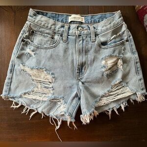 Abercrombie & Fitch Distressed Denim Shorts